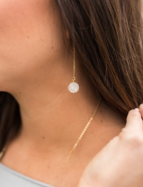 Earrings - Aries Earrings White