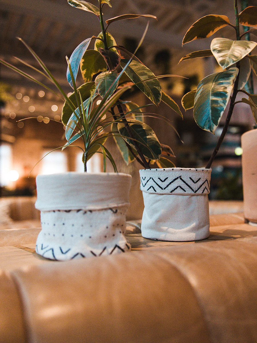 african pots for plants Tera Mud Cloth Planter