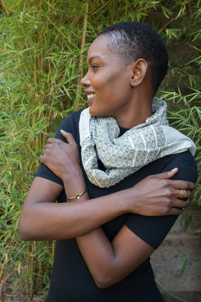 Hand Woven Scarf - Black